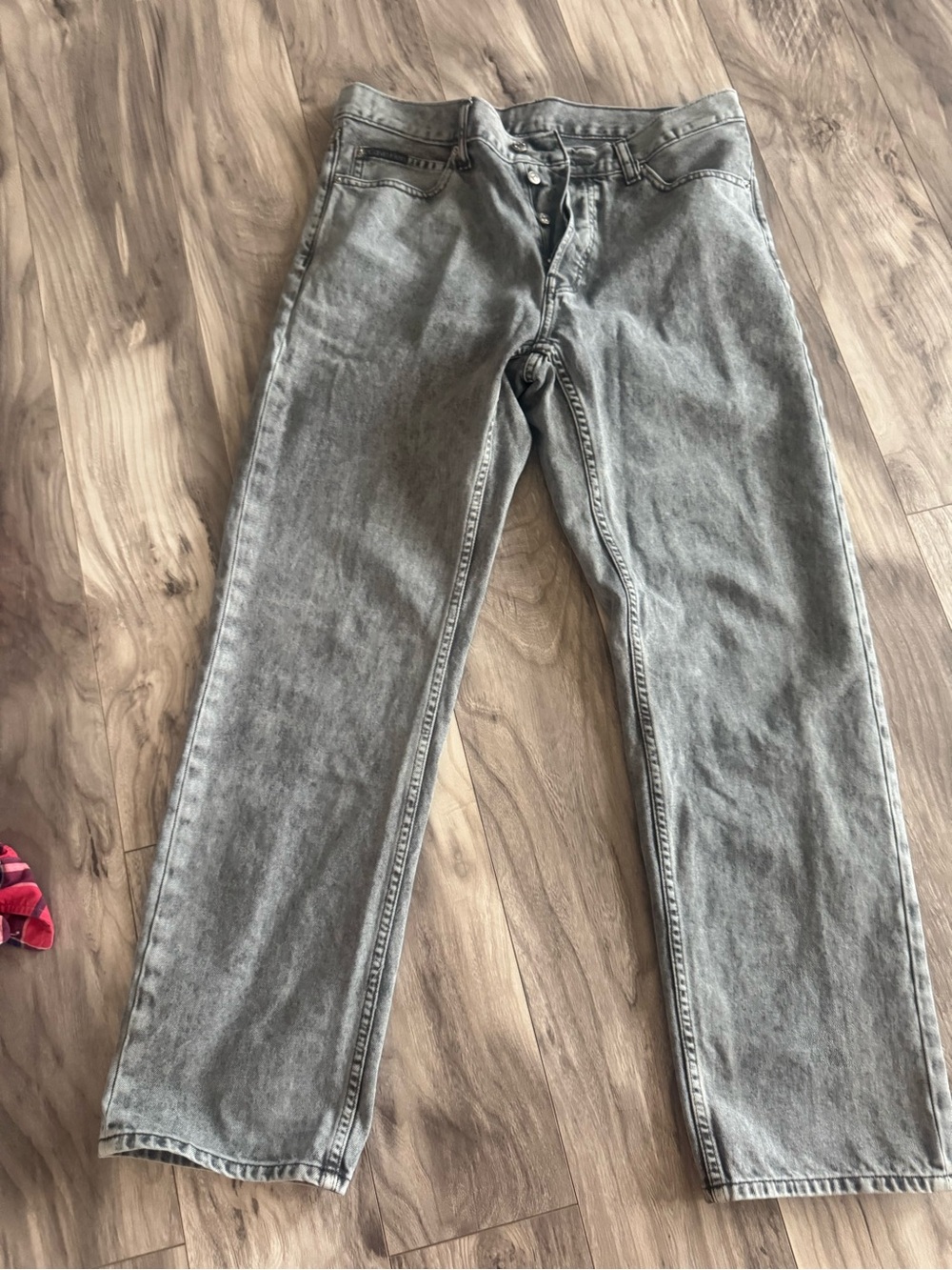Calvin Klein Classic Men's Gray Relaxed Straight-Leg Jeans